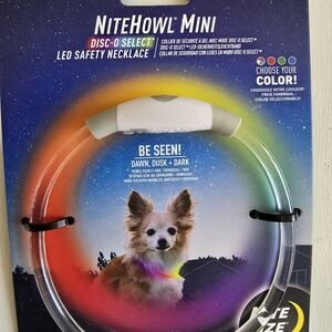 NiteHowl Mini Rechargeable Led Pet Safety Collar Necklace